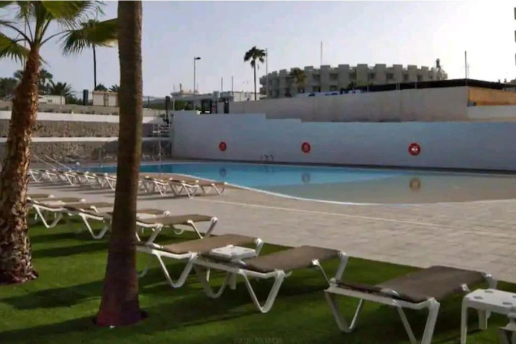 Traumhafte Wohnung Mit Panoramablick Und Pool Playa del Inglés Buitenkant foto